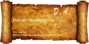 Darab Annamária névjegykártya