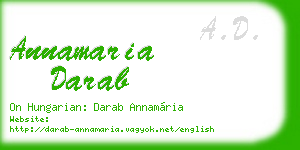 annamaria darab business card
