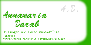 annamaria darab business card